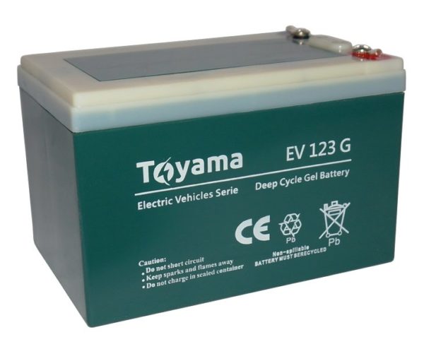 Akumulator żelowy Toyama EV 123G 12 Ah do pojazdów elektrycznych!