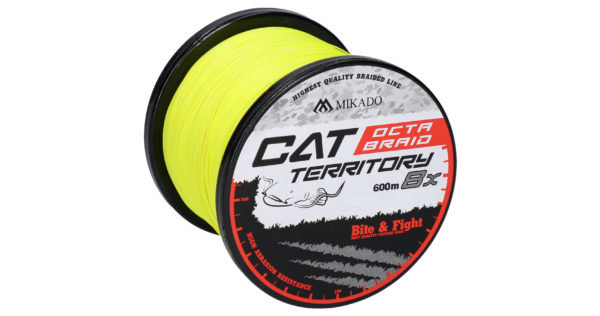 Mikado wędkarstwo - PLECIONKA - CAT TERRITORY OCTA BRAID - 0.60mm/61.8kg/600m - FLUO ŻÓŁTA - op.1szp.