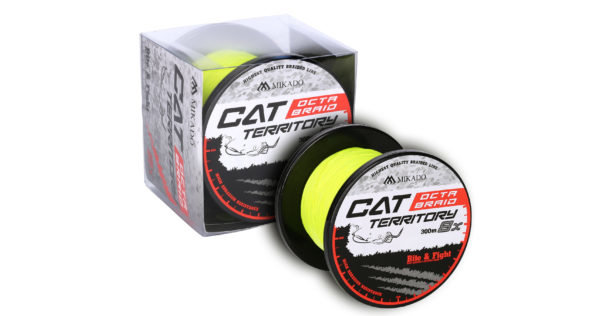 Mikado wędkarstwo - PLECIONKA - CAT TERRITORY OCTA BRAID - 0.70mm/76.4kg/300m - FLUO ŻÓŁTA - op.1szp.