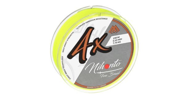 Mikado wędkarstwo - PLECIONKA - NIHONTO FINE BRAID - 0.08mm/4.95kg/150m - FLUO ŻÓŁTA - op.1szp.