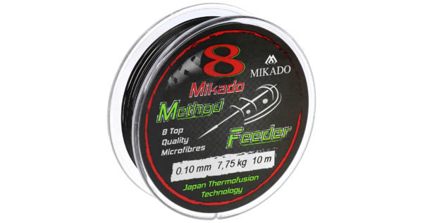 Mikado wędkarstwo - PLECIONKA - OCTA METHOD FEEDER - 0.08mm/5.15kg/10m - CZARNA - op.1szp.