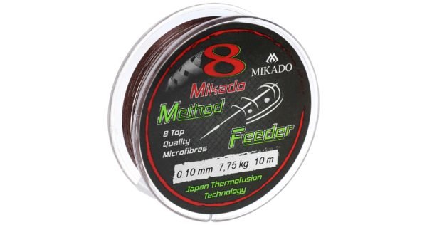 Mikado wędkarstwo - PLECIONKA - OCTA METHOD FEEDER - 0.10mm/7.75kg/10m - BRĄZOWA - op.1szp.