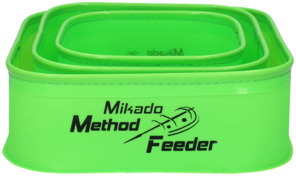 Sklep z Mikado Śląsk - POJEMNIK EVA - METHOD FEEDER 007 ZESTAW - (18x18x8cm)1szt.+(22x22x8cm)1szt.+(26x26x8cm)1szt. - op.1k