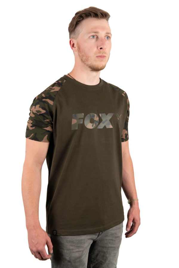 Fox Camo/Khaki Chest Print T-Shirt Clothing