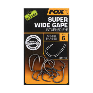 Fox EDGES™ Super Wide Gape (In-Turned Eye) Hooks - Edges™ Range