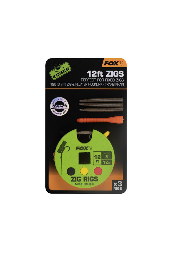 Fox EDGES™ Zig Rigs - 12ft (3.7m) Edges™ Ready Tied Rigs