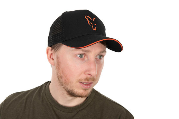 Fox Collection Trucker Cap Black & Orange - CHH017