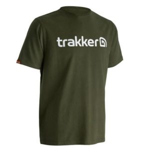 Trakker Logo T-Shirt L Koszulka w kolorze zielonym z białym logiem Trakker