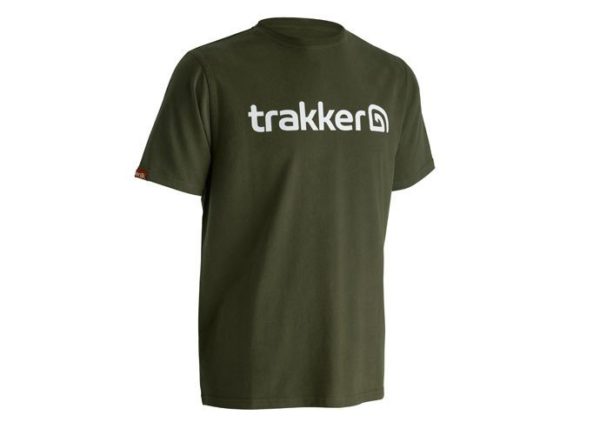 Trakker Logo T-Shirt L Koszulka w kolorze zielonym z białym logiem Trakker