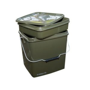 Trakker wiadro 13 Ltr Olive Square Container inc tray (T/P x 5) Wiadra