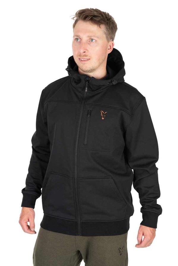 Fox Collection Soft Shell Jacket Black & Orange - CCL267