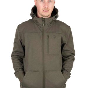 Fox Collection Soft Shell Jacket Green & Black Clothing