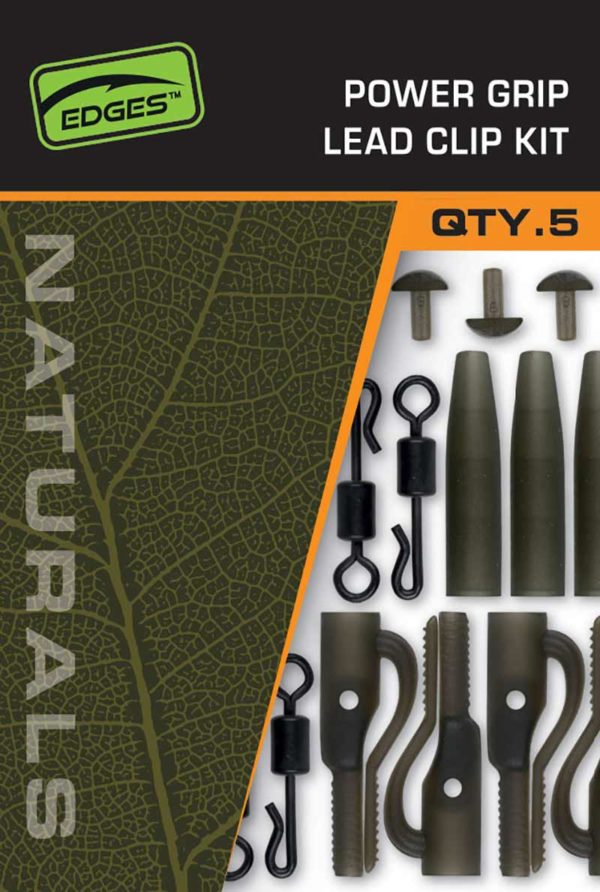 Fox EDGES™ Naturals Power Grip Lead Clip Kit Edges™ Lead Setups