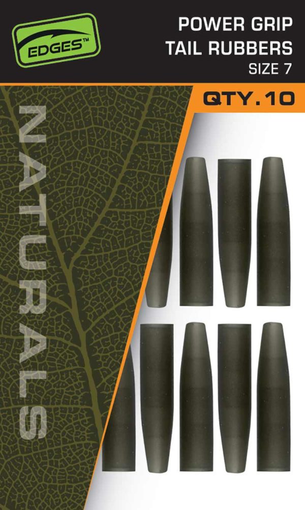 Fox EDGES™ Naturals Power Grip Tail Rubbers - Size 7 Edges™ Lead Setups