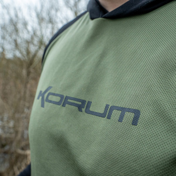 Korum Dri-Active Hooded Longsleeve T-Shirt - XL K0350061