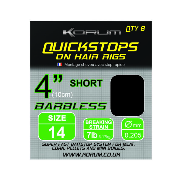 Hair Rigs With Quickstops 15" Size 10 KHRQ/10