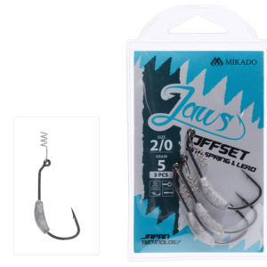 Sklep z Mikado Śląsk - HACZYK - JAWS OFFSET Z WKRĘTEM I OBCIĄŻENIEM 10g nr 4/0 - op.3szt.