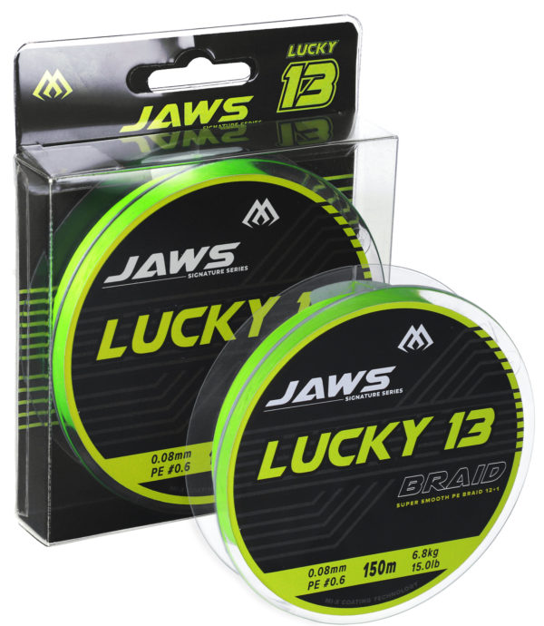 Sklep z Mikado Śląsk - PLECIONKA - JAWS LUCKY 13 - 0.12mm/10.0kg/150m - FLUO ZIELONA