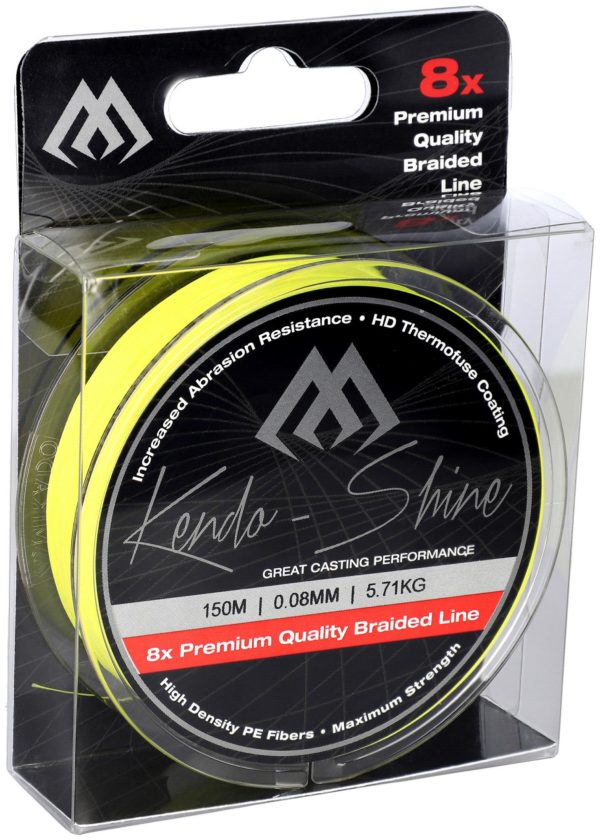 PLECIONKA - KENDO SHINE - 0.18mm/17.81kg/150m - FLUO ŻÓŁTA - op.1szp.