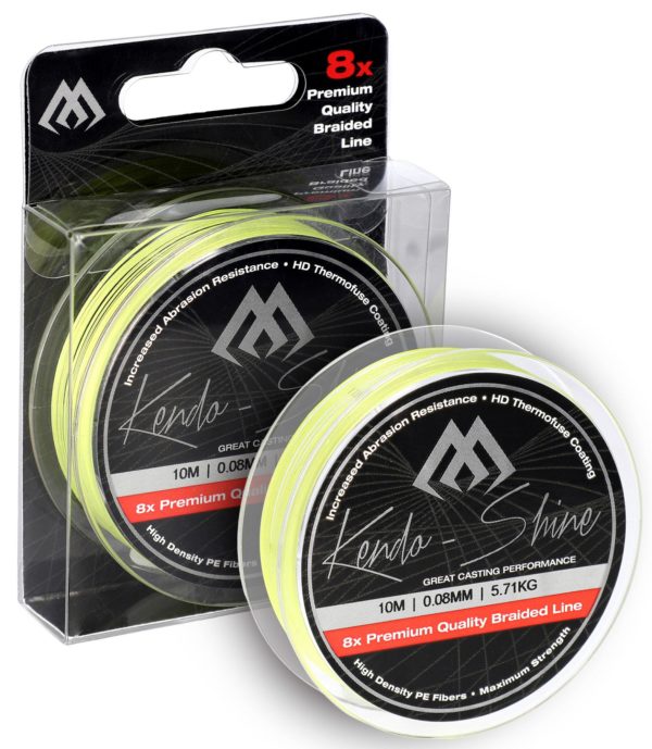 Sklep z Mikado Śląsk - PLECIONKA - KENDO SHINE - 0.23mm/21.75kg/10m - FLUO ŻÓŁTA - op.1szp.