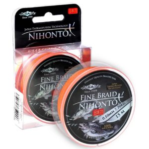 Sklep z Mikado Śląsk - PLECIONKA - NIHONTO FINE BRAID - 0.23mm/20.2kg/15m - FLUO POMARAŃCZOWA - op.1szp.