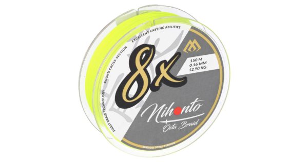 Mikado wędkarstwo - PLECIONKA - NIHONTO OCTA BRAID - 0.08mm/5.15kg/10m - FLUO ŻÓŁTA - op.1szp.