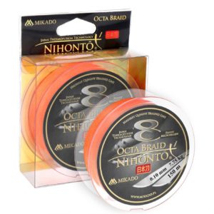 Sklep z Mikado Śląsk - PLECIONKA - NIHONTO OCTA BRAID - 0.4mm/39.8kg/150m - FLUO POMARAŃCZOWA - op.1szp.