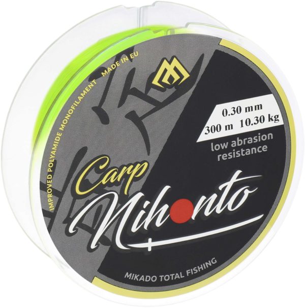 Mikado wędkarstwo - ŻYŁKA - NIHONTO CARP - 0.35mm/12.20kg/300m FLUO ŻÓŁTA - op.1szt.