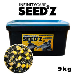 infinitycarp seed'z konopia:rzepik:kukurydza WIADRO- gotowe drobne ziarna 9kg naturalne