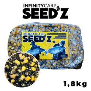 infinitycarp seed'z konopia:rzepik:kukurydza- gotowe drobne ziarna 1,8kg naturalne