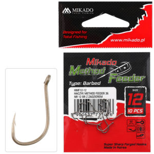 Sklep z Mikado Śląsk - HACZYK - METHOD FEEDER - 36 nr 6 BR - Z ZADZIOREM - op.10szt.