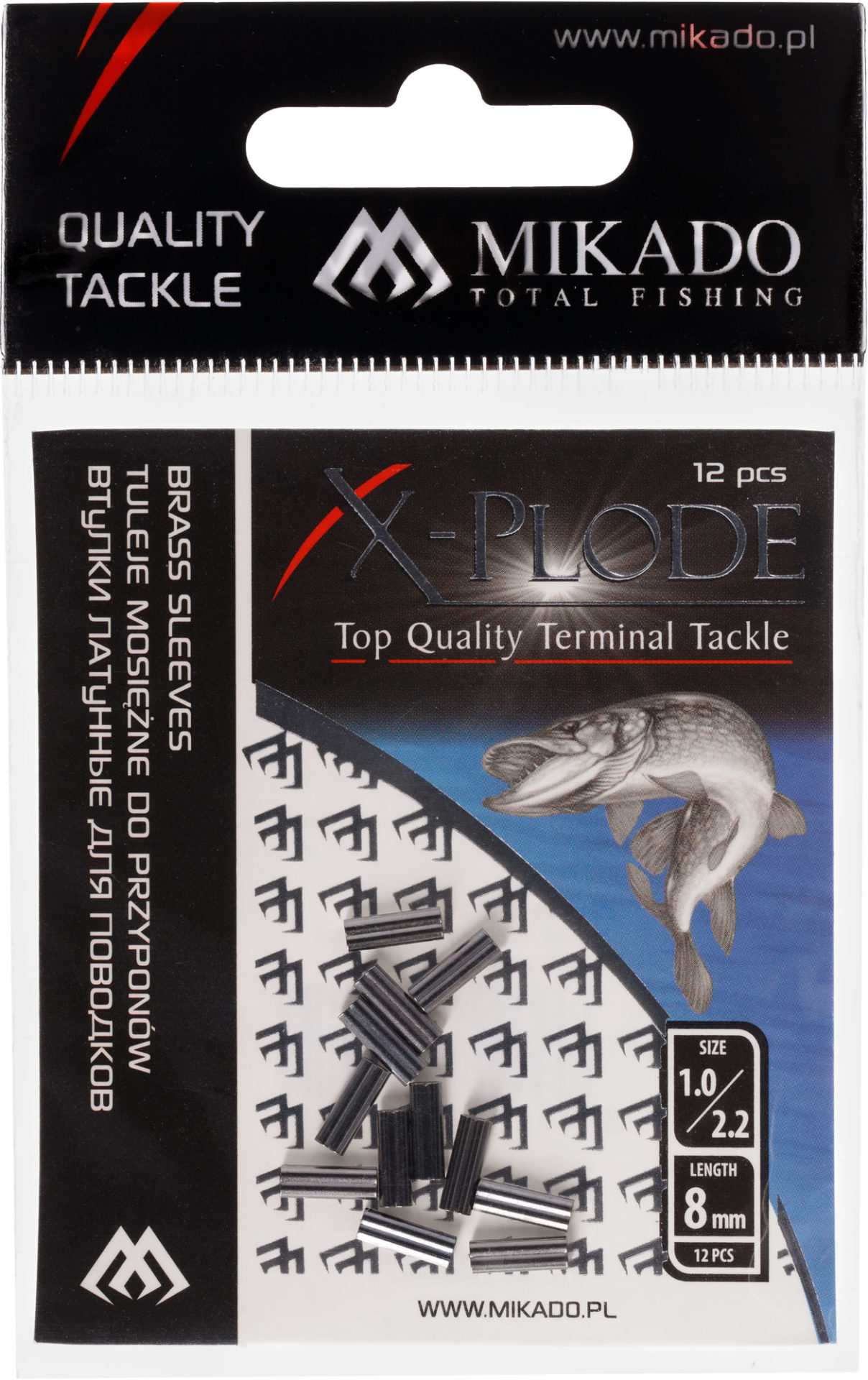 TULEJA - MOSIĘŻNA PODWÓJNA 0.8x1.7x8mm - op.12szt.