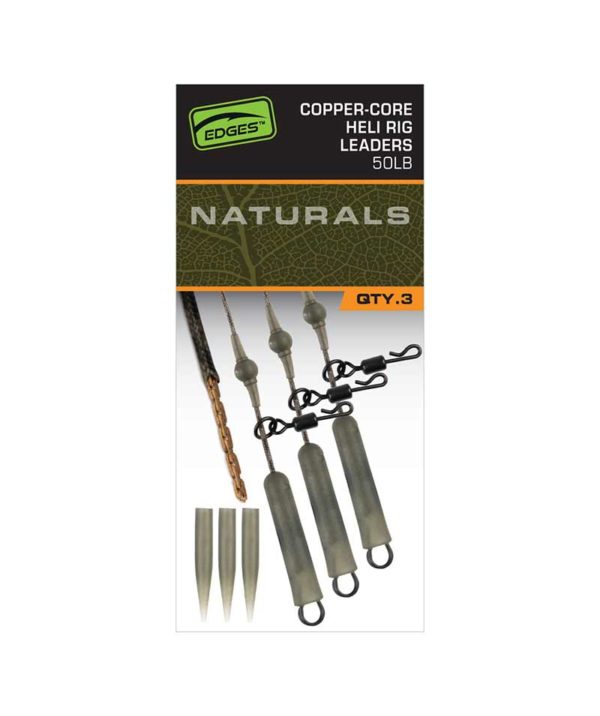 Fox EDGES™ Naturals Copper Core Heli Leaders Edges™ Ready Tied Rigs