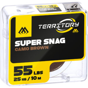 Sklep z Mikado Śląsk - PLECIONKA PRZYPONOWA - SUPER SNAG - 55lbs/10m - BRĄZOWY CAMO - op.1szt.