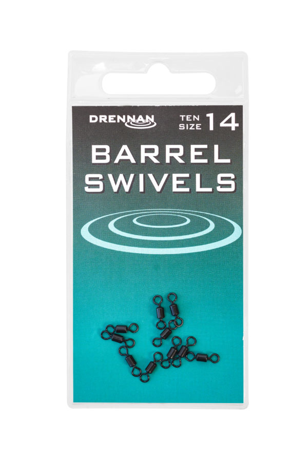 Krętliki BARREL SWIVEL BLACK 10szt. Drennan Kod: TGBS009 - TGBS018 Pozostałe Akcesoria