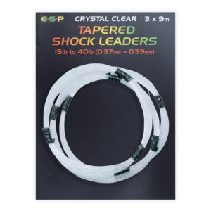 Przypon Strzałowy LEADCORE TAPERED SHOCKLEADER CLEAR 3x9m ESP Kod: ELTSL1540 Gotowe Przypony