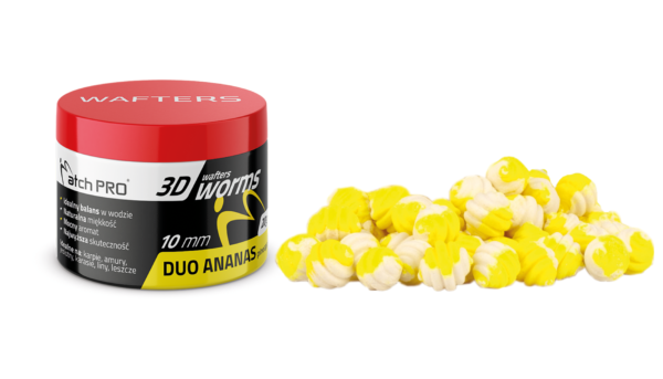 3D WORMS WAFTERS DUO PINEAPPLE 10mm 20g MatchPro Przynęty do Methody / Karpiowe