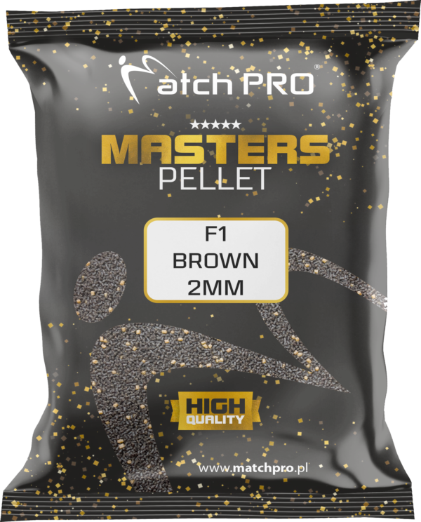 F1 BROWN 2mm PELLET MASTERS MatchPro 700g Pellety Zanętowe