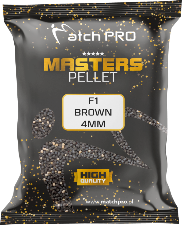 F1 BROWN 4mm PELLET MASTERS MatchPro 700g Pellety Zanętowe