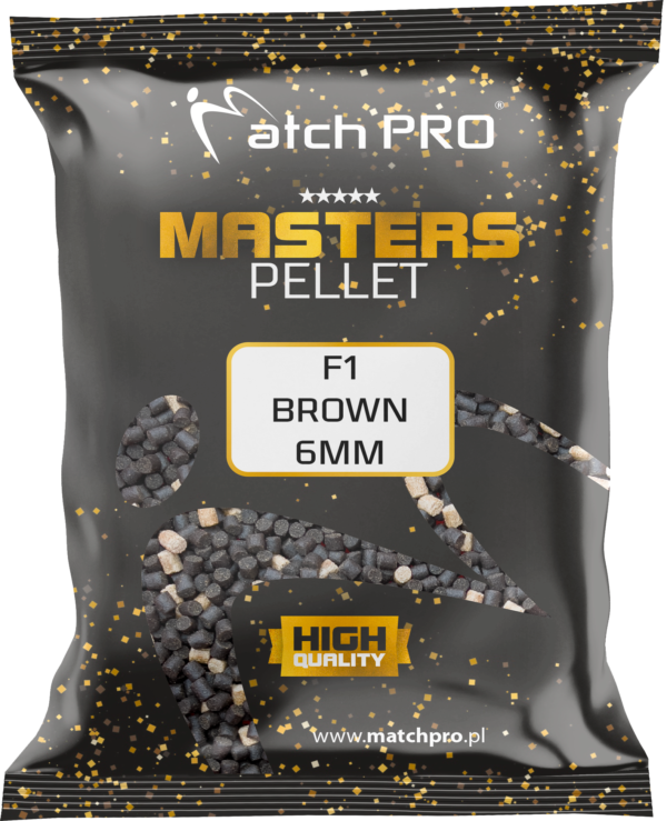 F1 BROWN 6mm PELLET MASTERS MatchPro 700g Pellety Zanętowe