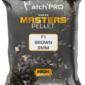 F1 BROWN 8mm PELLET MASTERS MatchPro 700g Pellety Zanętowe