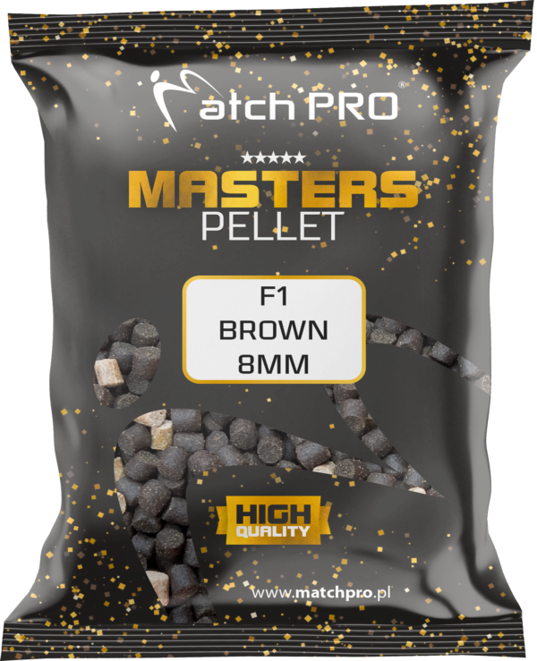 F1 BROWN 8mm PELLET MASTERS MatchPro 700g Pellety Zanętowe