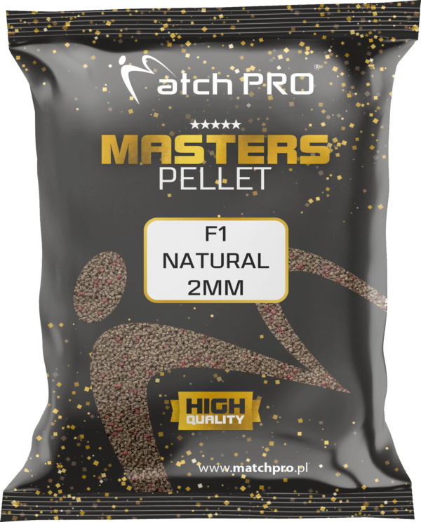 F1 NATURAL 2mm PELLET MASTERS MatchPro 700g Pellety Zanętowe