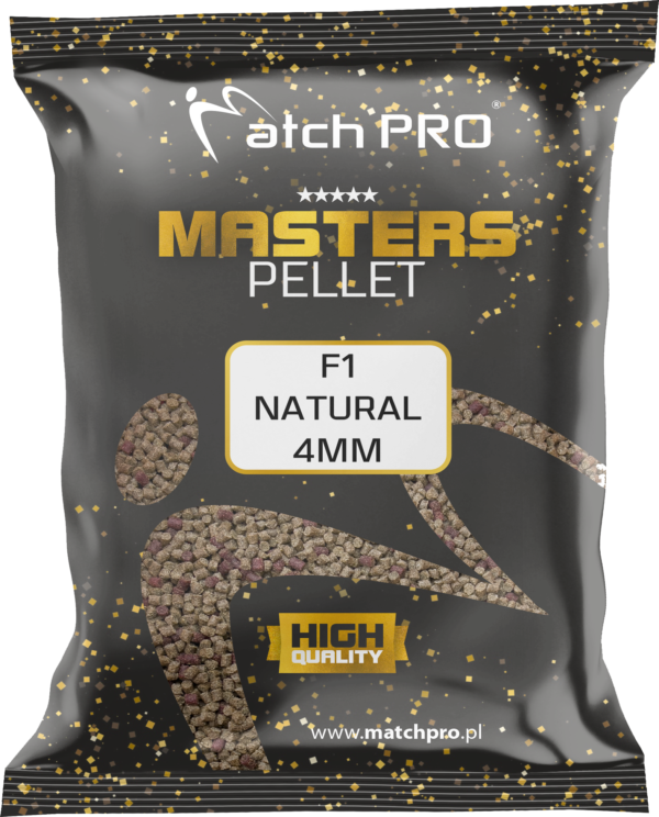 F1 NATURAL 4mm PELLET MASTERS MatchPro 700g Pellety Zanętowe