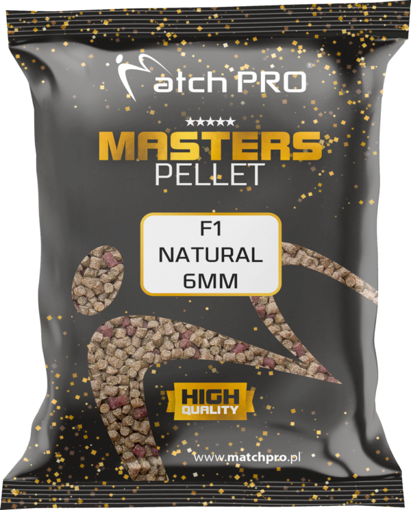 F1 NATURAL 6mm PELLET MASTERS MatchPro 700g Pellety Zanętowe