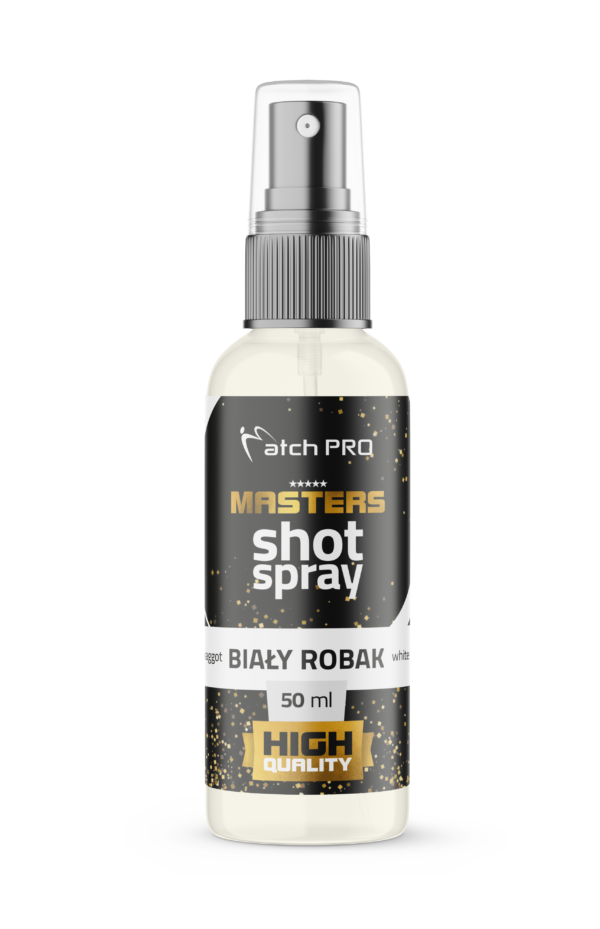 MASTERS SHOT SPRAY BIAŁY ROBAK MatchPro 50ml Liquidy / Dipy / Boostery