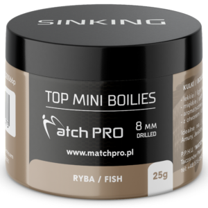 TOP BOILIES Kulki FISH 8mm / 25g MatchPro Przynęty do Methody / Karpiowe