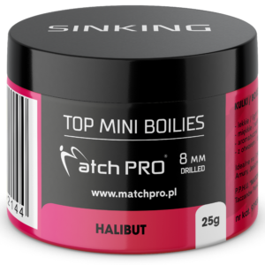 TOP BOILIES Kulki HALIBUT 8mm / 25g MatchPro Przynęty do Methody / Karpiowe