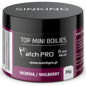 TOP BOILIES Kulki MULBERRY MORWA 8mm / 25g MatchPro Przynęty do Methody / Karpiowe