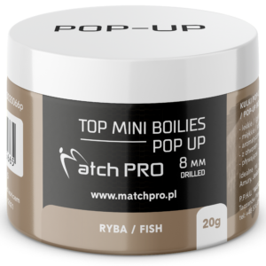 TOP BOILIES Kulki POP UP FISH 8mm / 20g MatchPro Przynęty do Methody / Karpiowe